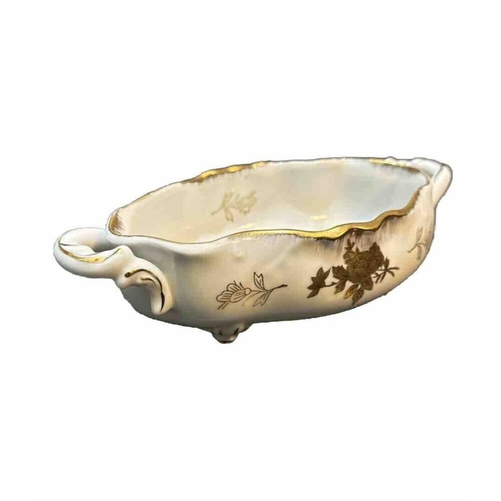 Eisenberg Polzellanfabrik Kalk G M.b.H. Porcelain Handled Candy Bowl 8099 Antiqu